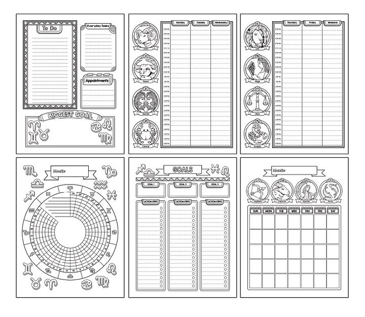 Zodiac Printable Planner product image (1)