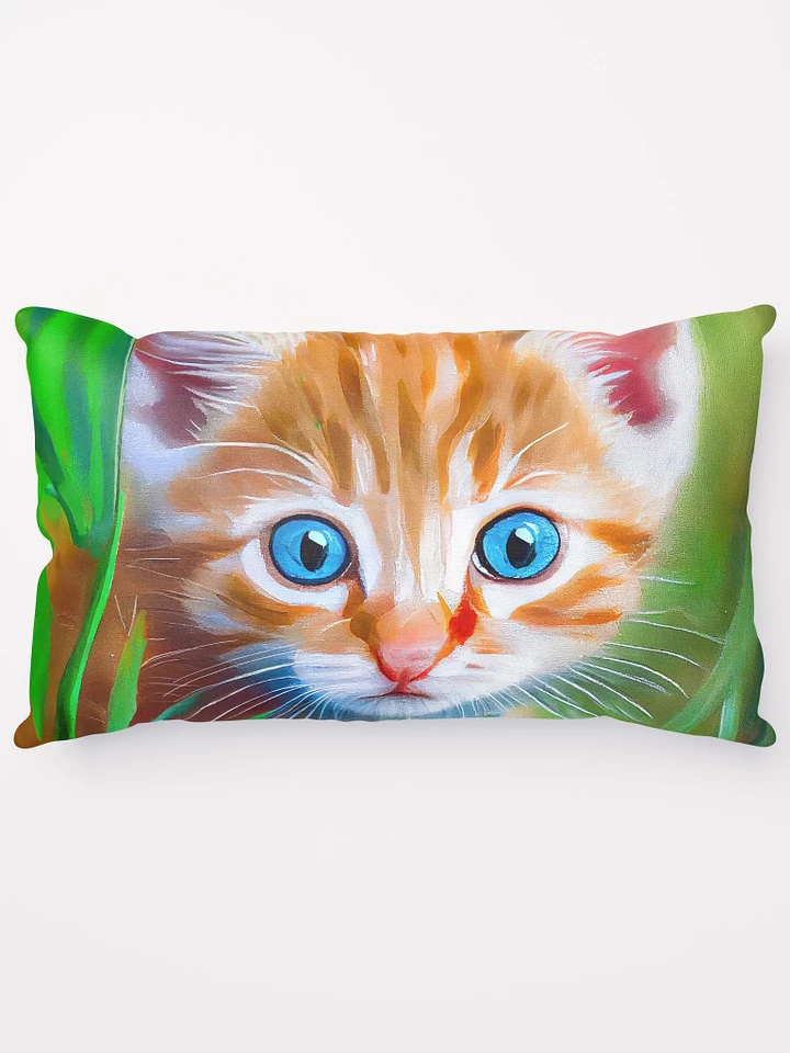 Bright Eyed Kitten - Ginger Cat Throw Pillow product image (1)