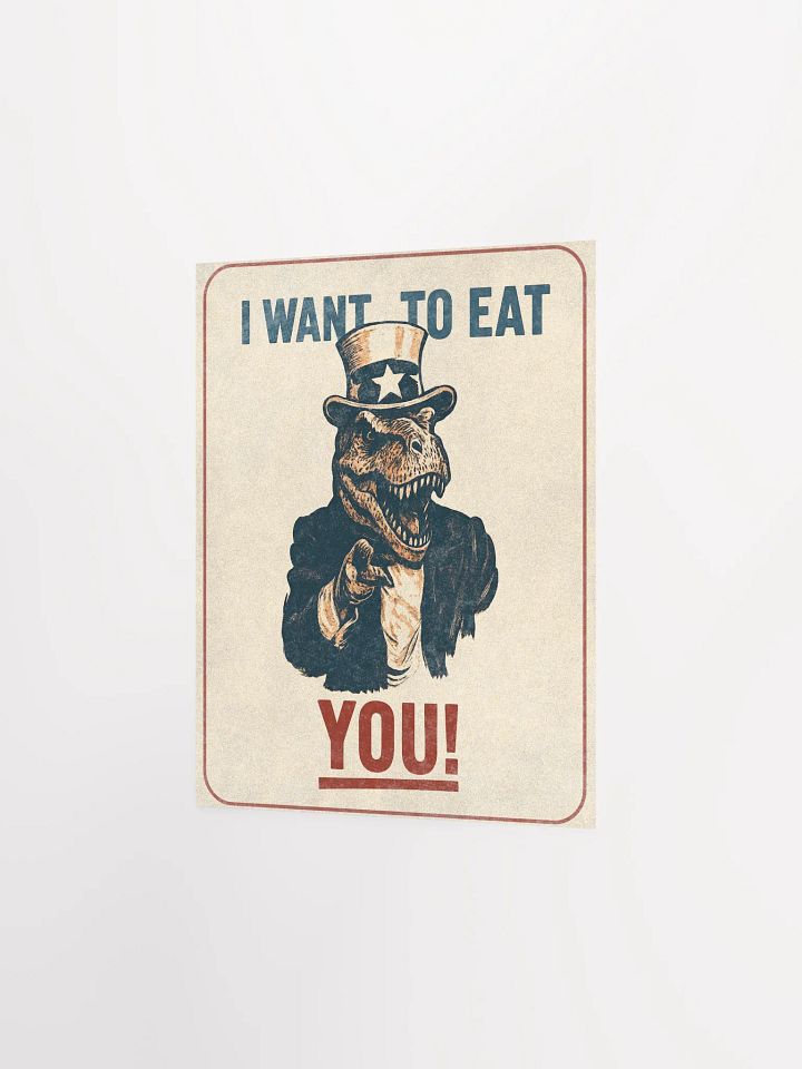 Uncle Sam T. Rex Poster Funny Dinosaur Poster Wall Art product image (7)