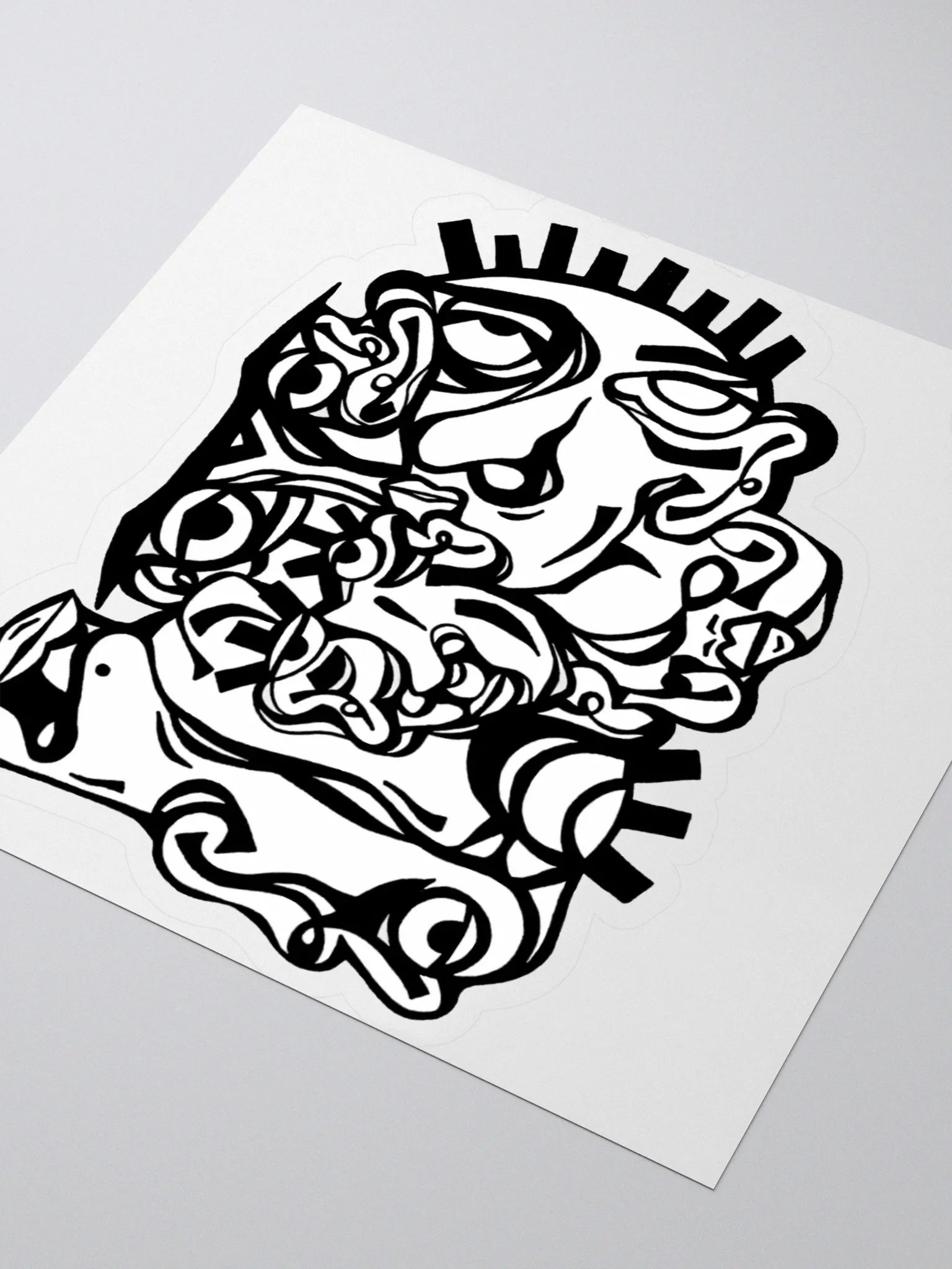 ALWAYS EVOLVING STICKER [BLACK & WHITE] product image (3)
