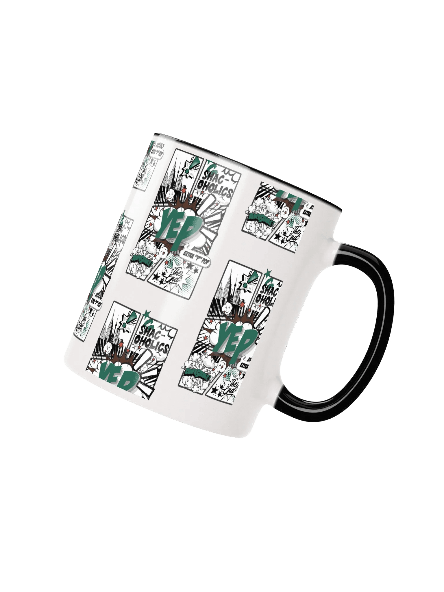 Shac-oholics Comic Blast Mug - Dark Green 