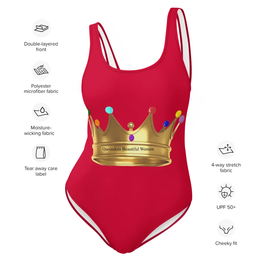 Queendom Beautiful Women Gemstone Crown Swimsuit /Red (TM) product image (7)
