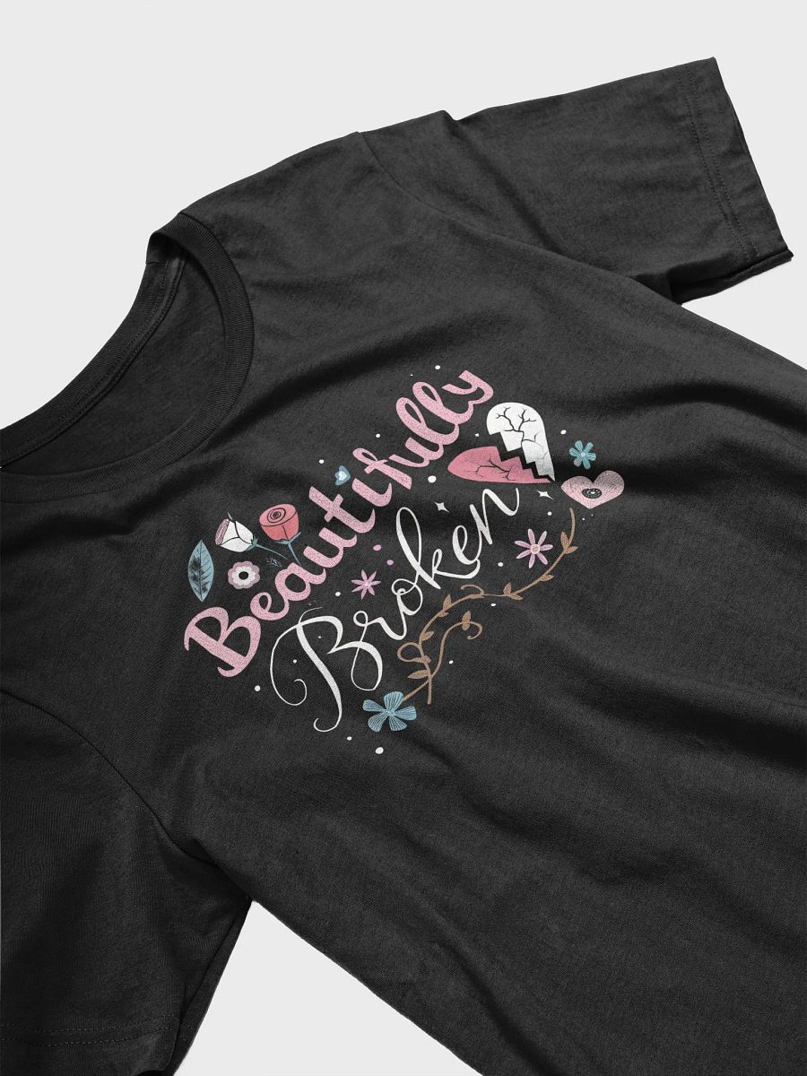 Valentine's Day Unisex Tee Beautifully Broken, Gift for Him Her, Love Shirt, Relationship, Valentine's Gift, Couples Shi product image (3)