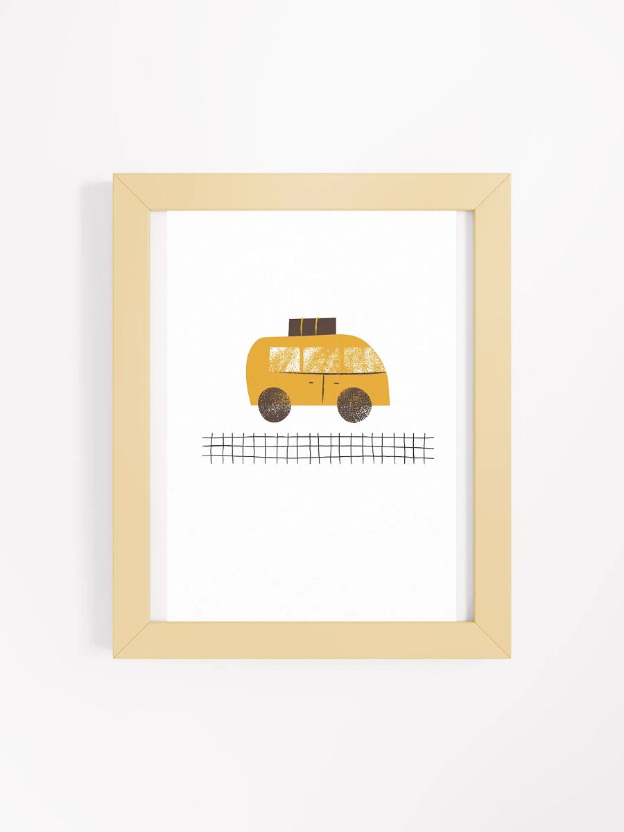Stylized Yellow Car Framed Matte Poster product image (102)