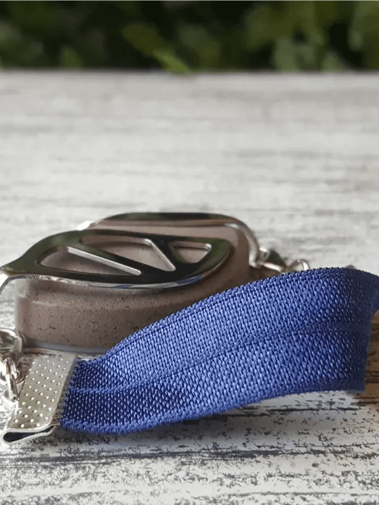 Moroccan Blue Elastic Bracelet | Handmade Accessory for Bellabeat Leaf Urban & Ivy product image (2)