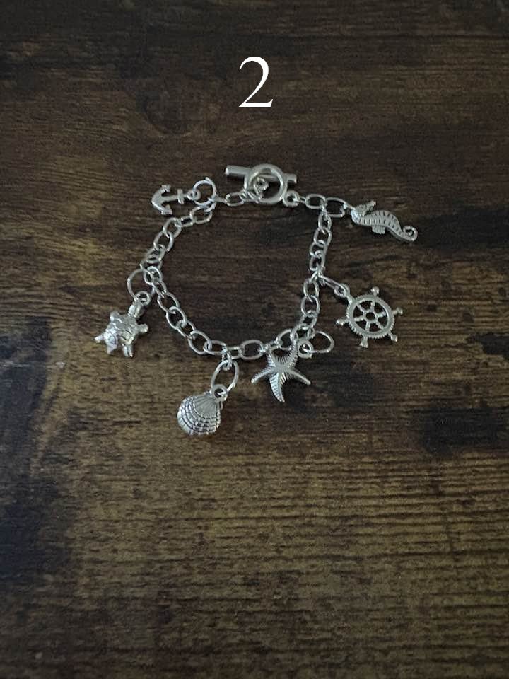 ✨ Handmade Silvertone Charm Bracelets – One of a Kind product image (2)