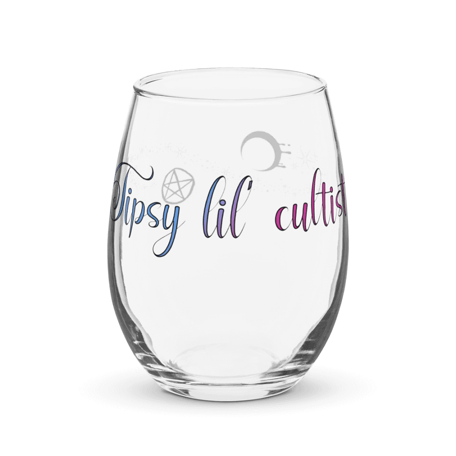 Tipsy Lil' Cultist Wine Glass product image (1)