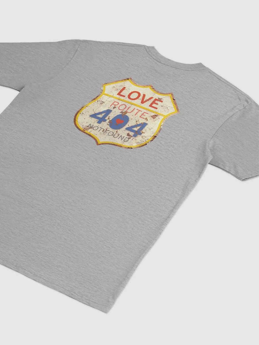 Love Route 404 Vintage Style (Back Print) Premium Heavyweight Tee, Unisex T-Shirt, Gift for Her Him Friends, Heart Broken Tee product image (44)