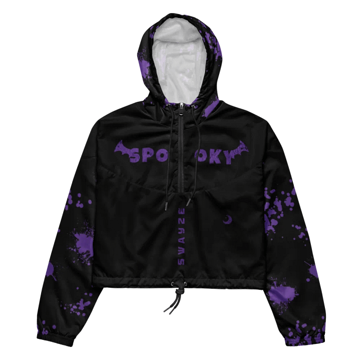 Bloody Midnight Spook Crop Hoodie Windbreaker product image (1)