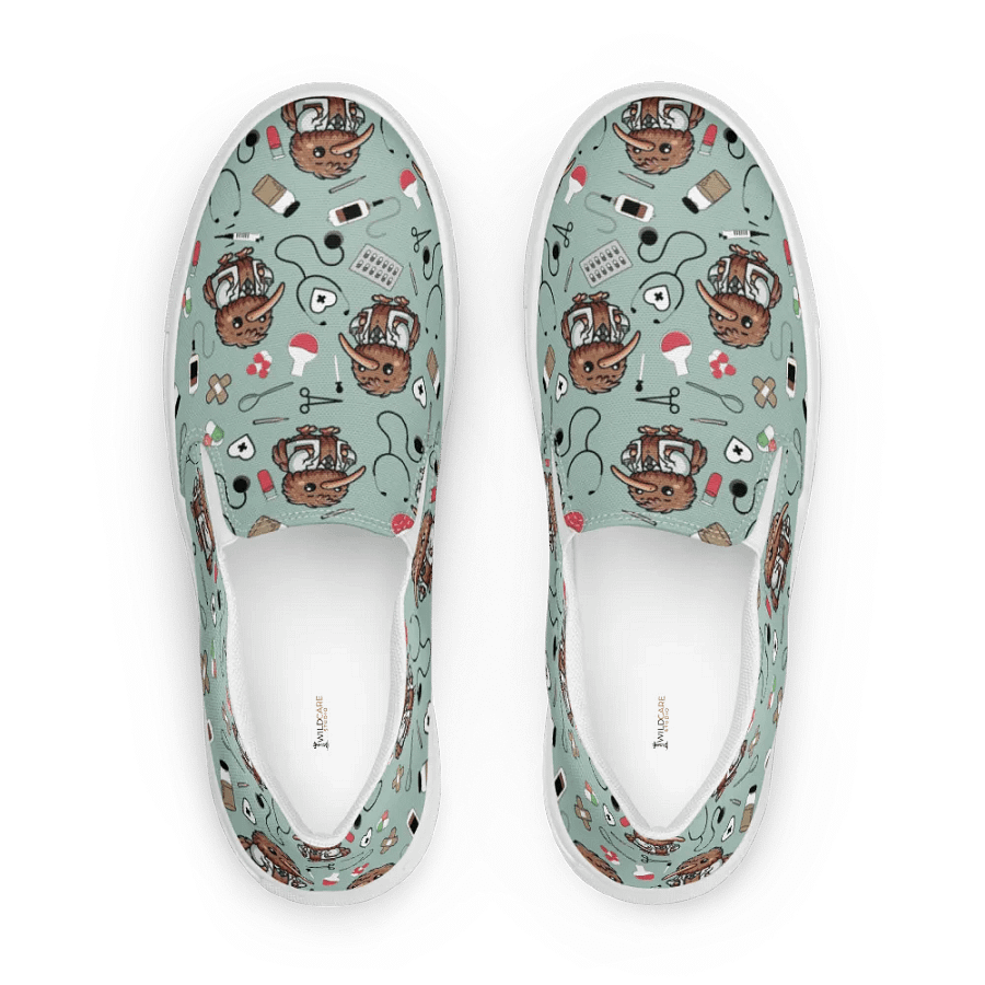 Cute Medical Kiwi Slip-On Canvas Shoes (Opal) product image (5)