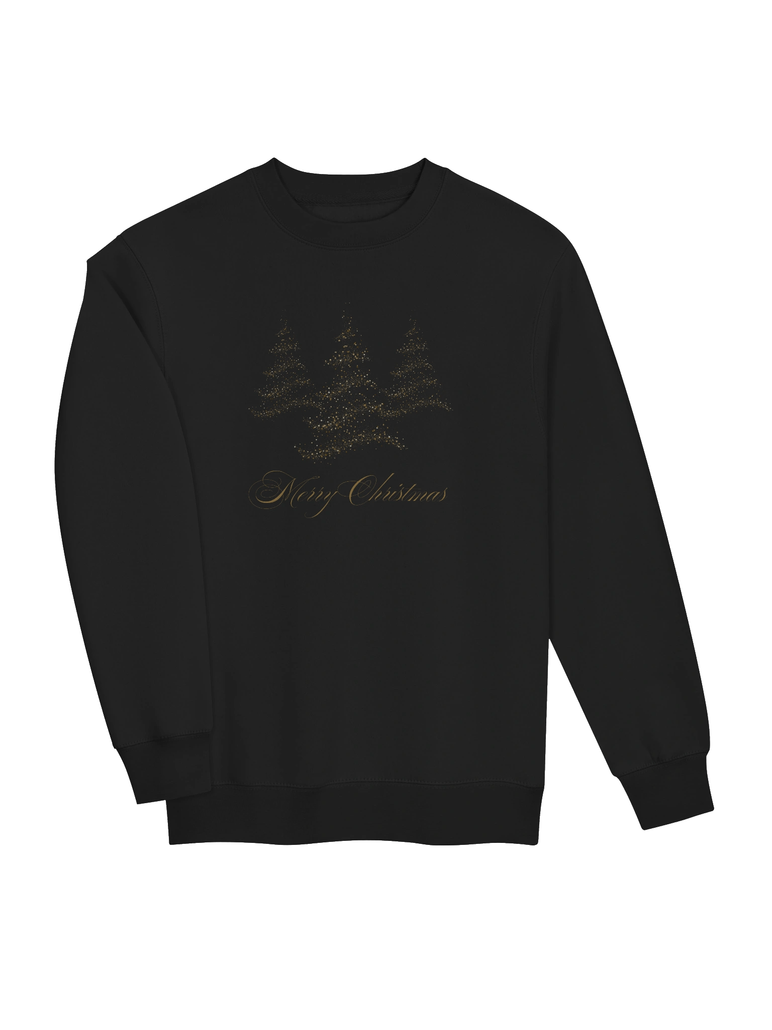 Golden Glitter Merry Christmas Trees Sweatshirt product image (3)