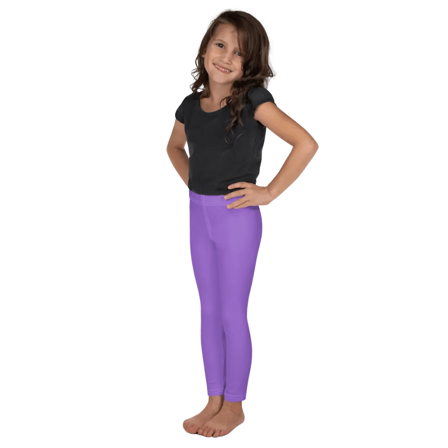 Kids Plain Color Amethyst Leggings product image (3)