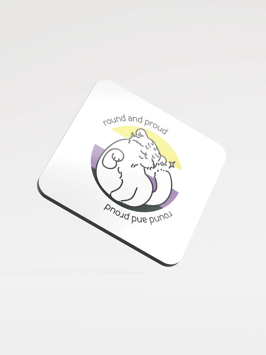 Round and Proud Manul Nonbinary Version - Coaster product image (1)