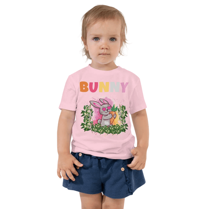 Bunny Cute Funny Colorful Bella+ Canvas Toddler T-Shirt – Best Gift for Boys and Girls product image (1)