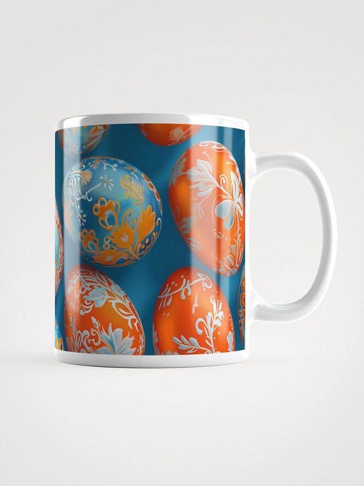 Springtime Eggs Orange & Blue Mug product image (1)