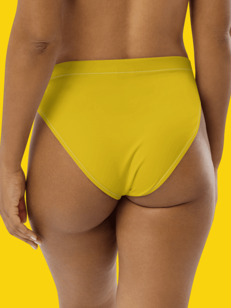 All-Over Print Recycled High Waisted Bikini Bottom | WIL Style product image (4)