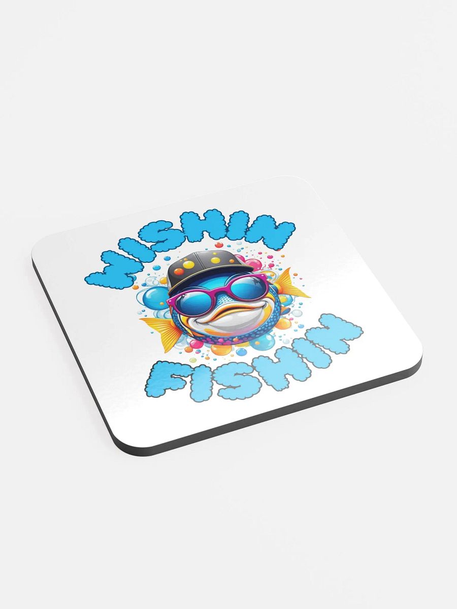 Wishin Fishin Glossed Cork Coaster product image (2)