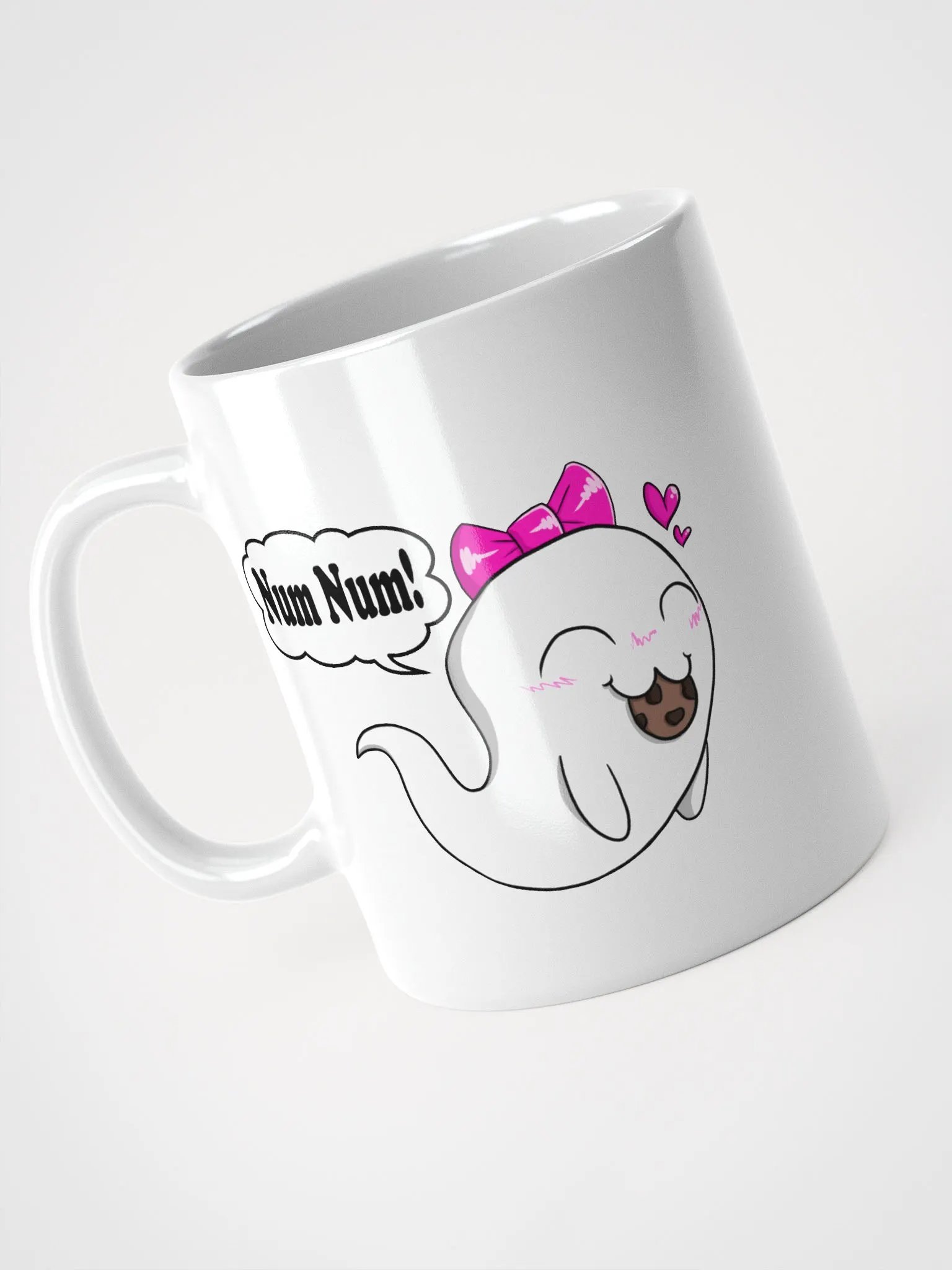 Ghost with Cookie White Glossy Mug product image (5)