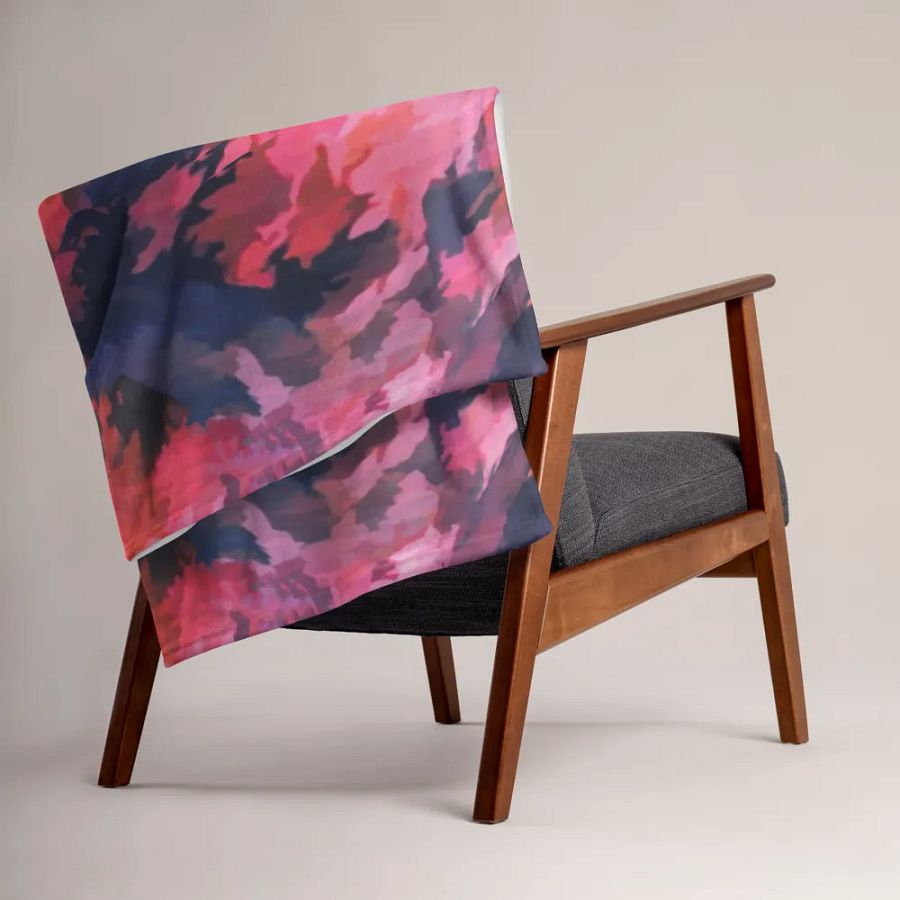 Pink Camo Throw Blanket product image (15)