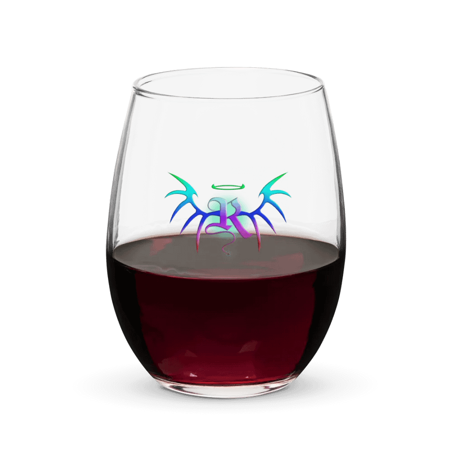 RafaZafar Logo Stemless Wineglass (vaporwave) product image (5)
