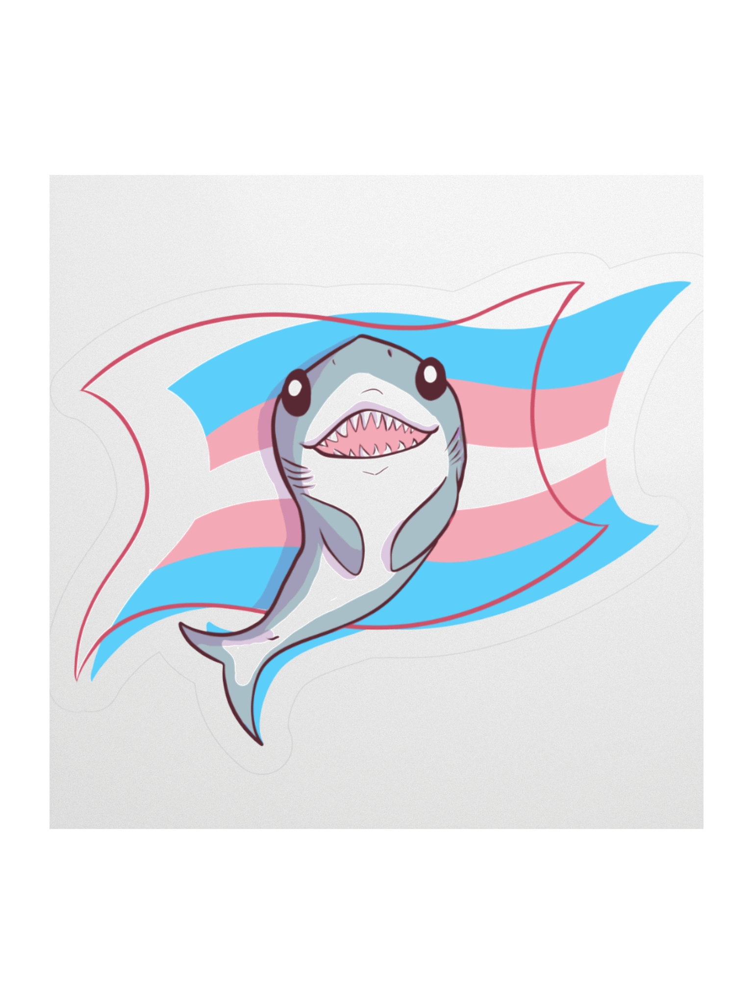 Trans flag pride sticker product image (2)