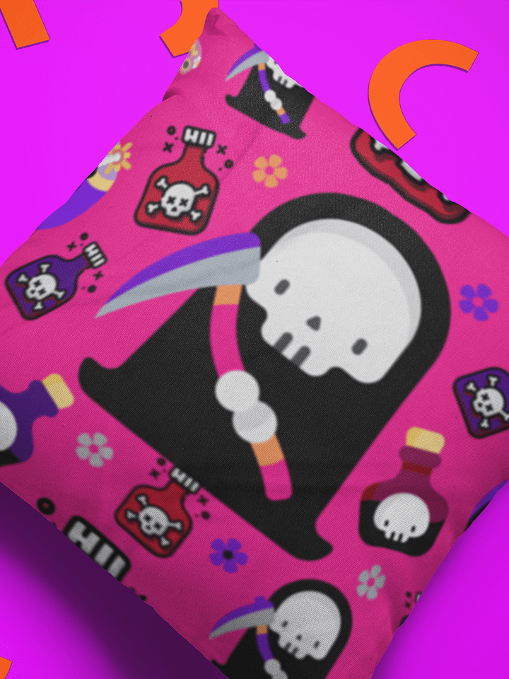 Pink Grim Reaper All-Over Print Pillow product image (1)