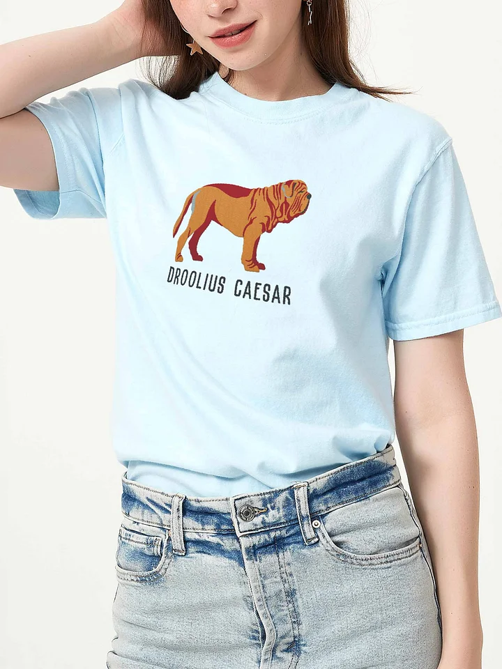 Droolius Caesar T-Shirt(Embroidered) of a Neapolitan Mastiff(Tan) product image (2)