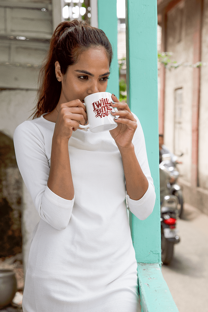 I Will Bite You- White Mug product image (1)