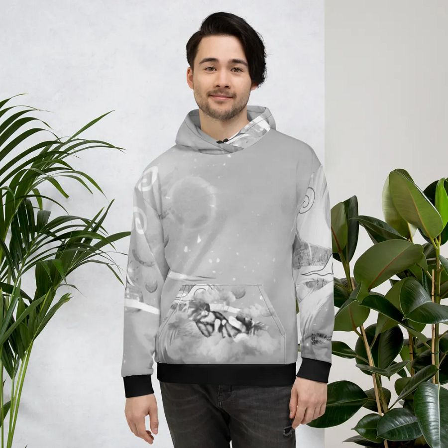 President Tubs all Custom All Over Hoodie B&W product image (4)