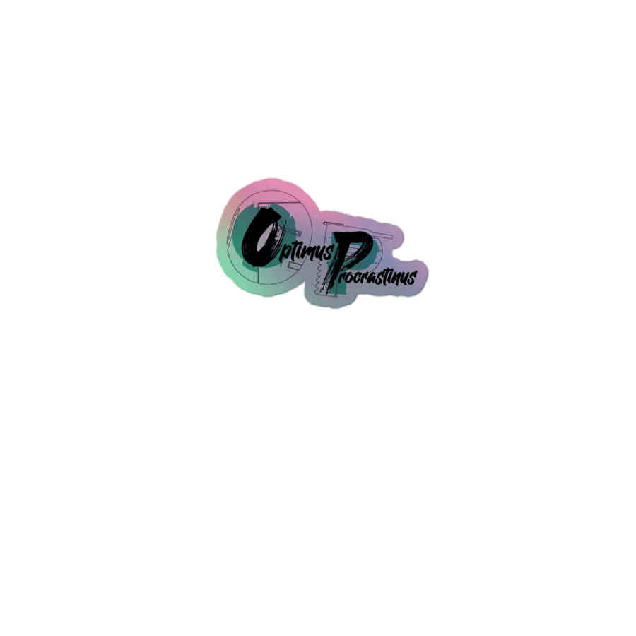 OptimusProcrastinus Holographic Sticker (Typography- Color) product image (1)