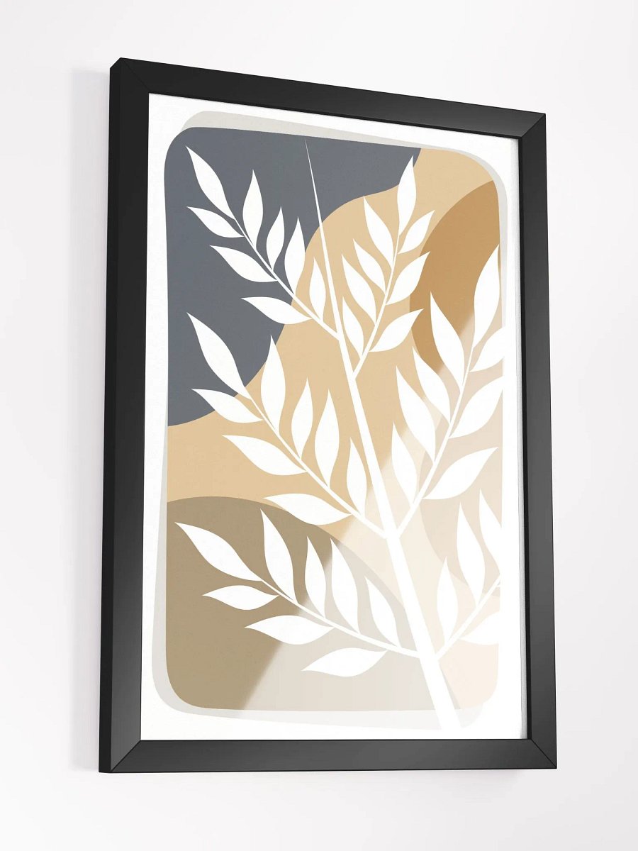 Modern Leaf Silhouette Framed Poster product image (14)