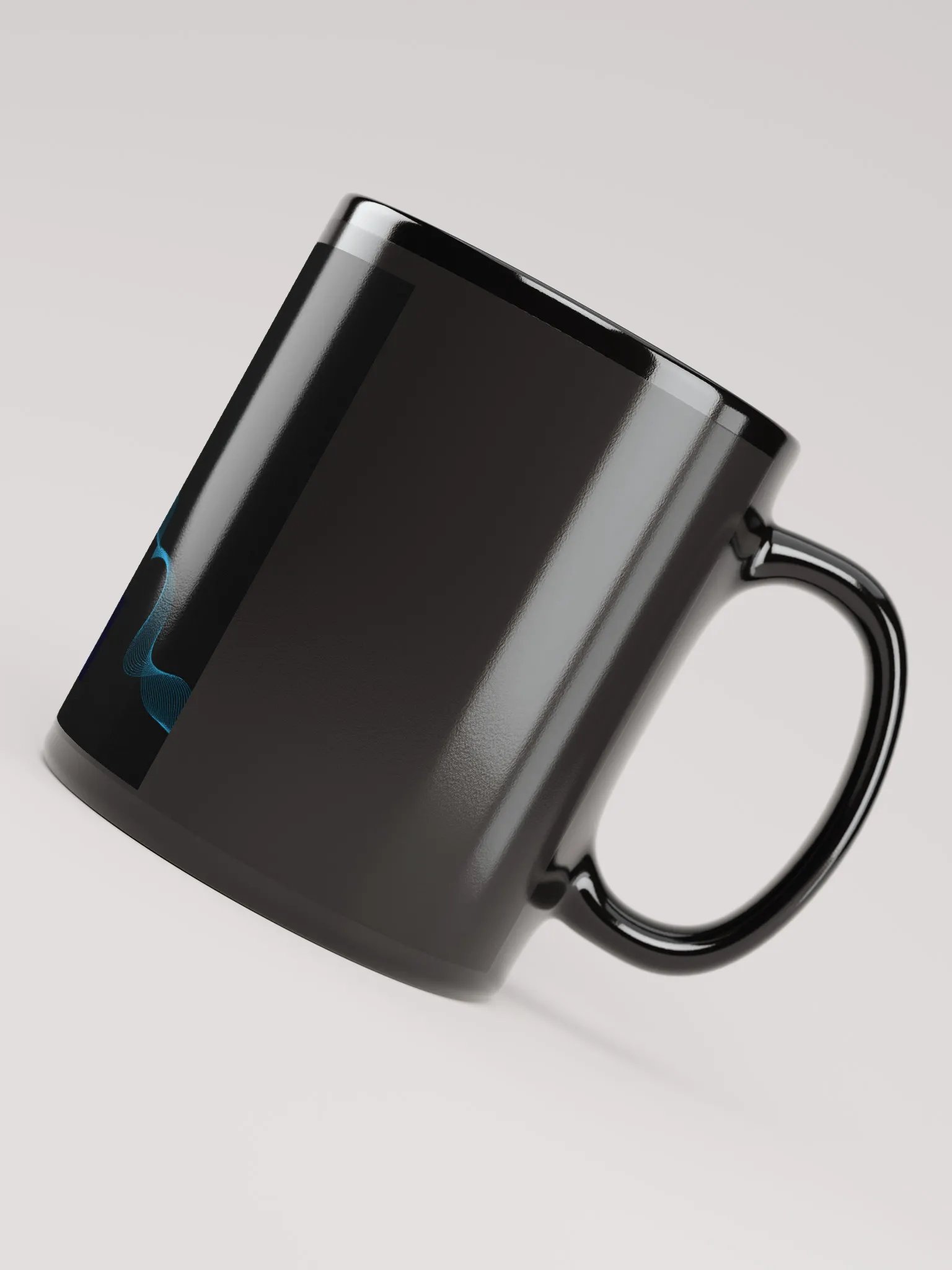 Mandala Magic with Blue Wave Black Glossy Mug product image (7)