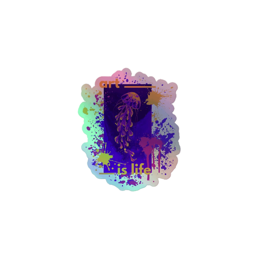Artistic Jellyfish Holographic Sticker Sheet product image (2)