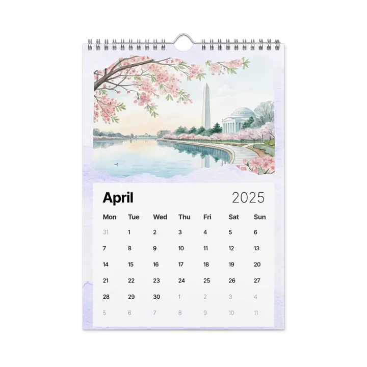WORLD CAPITALS WATERCOLOR WALL CALENDAR 2025 product image (1)