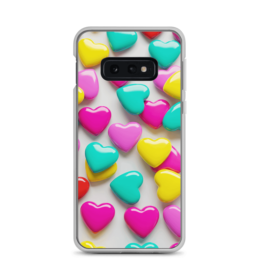 Scattered Colorful Hearts Clear Samsung® Case product image (1)