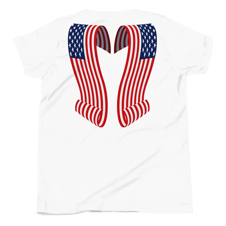 Stars and Stripes Curly Angel Wings Youth Tee product image (2)
