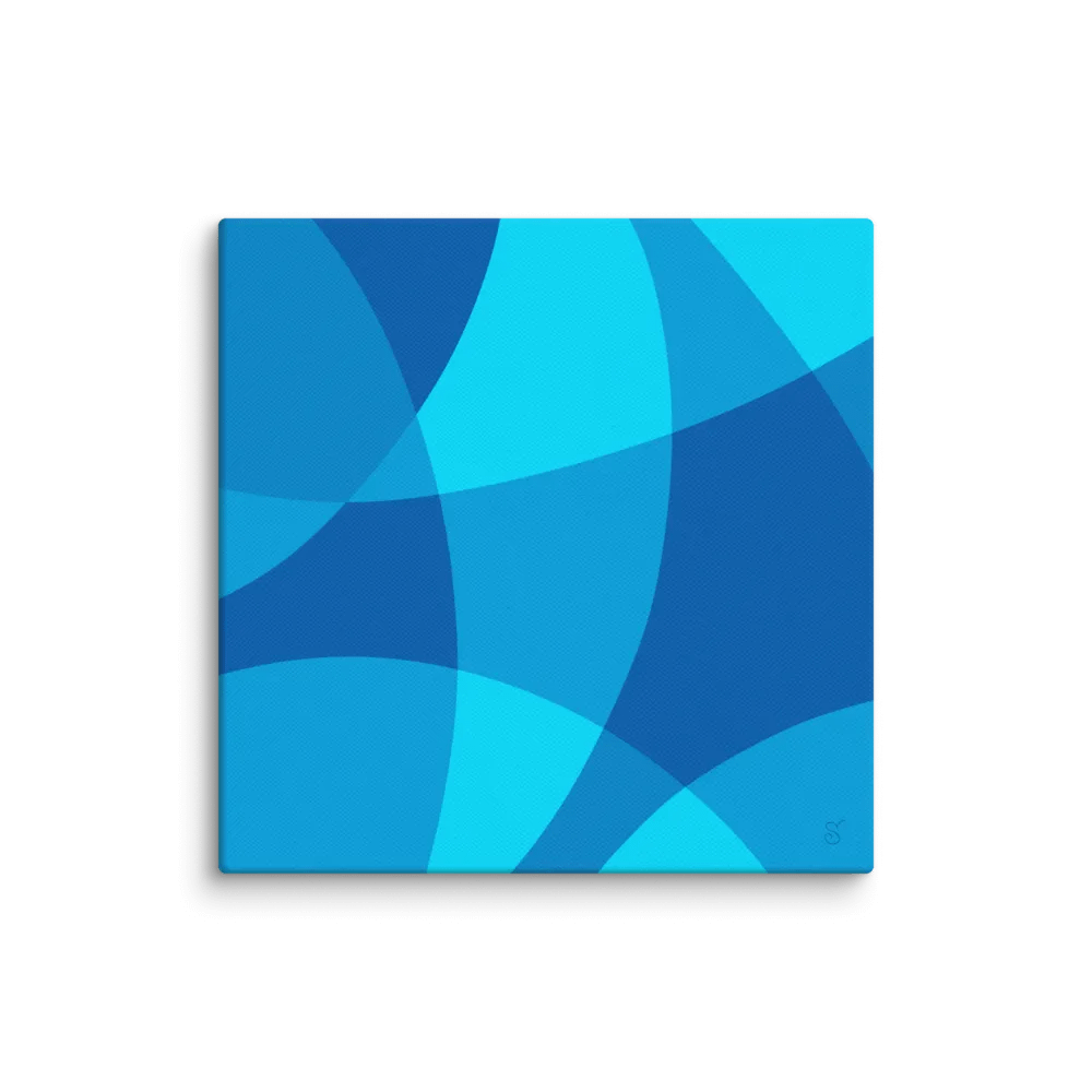 Azure Elegance Canvas - Abstract Composition No. 6 product image (1)
