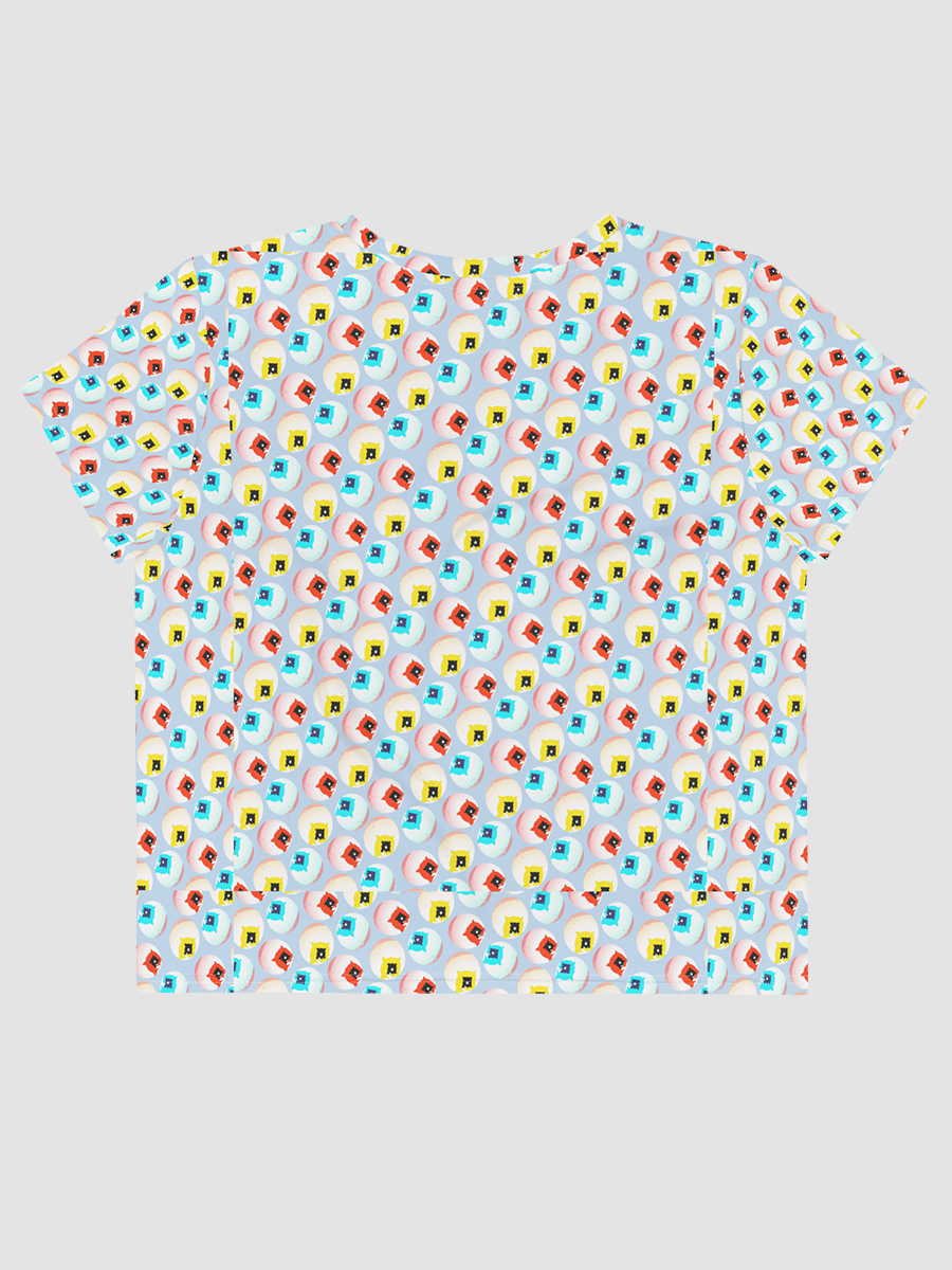 AIBALL All-Over Print Crop Tee (White) product image (2)