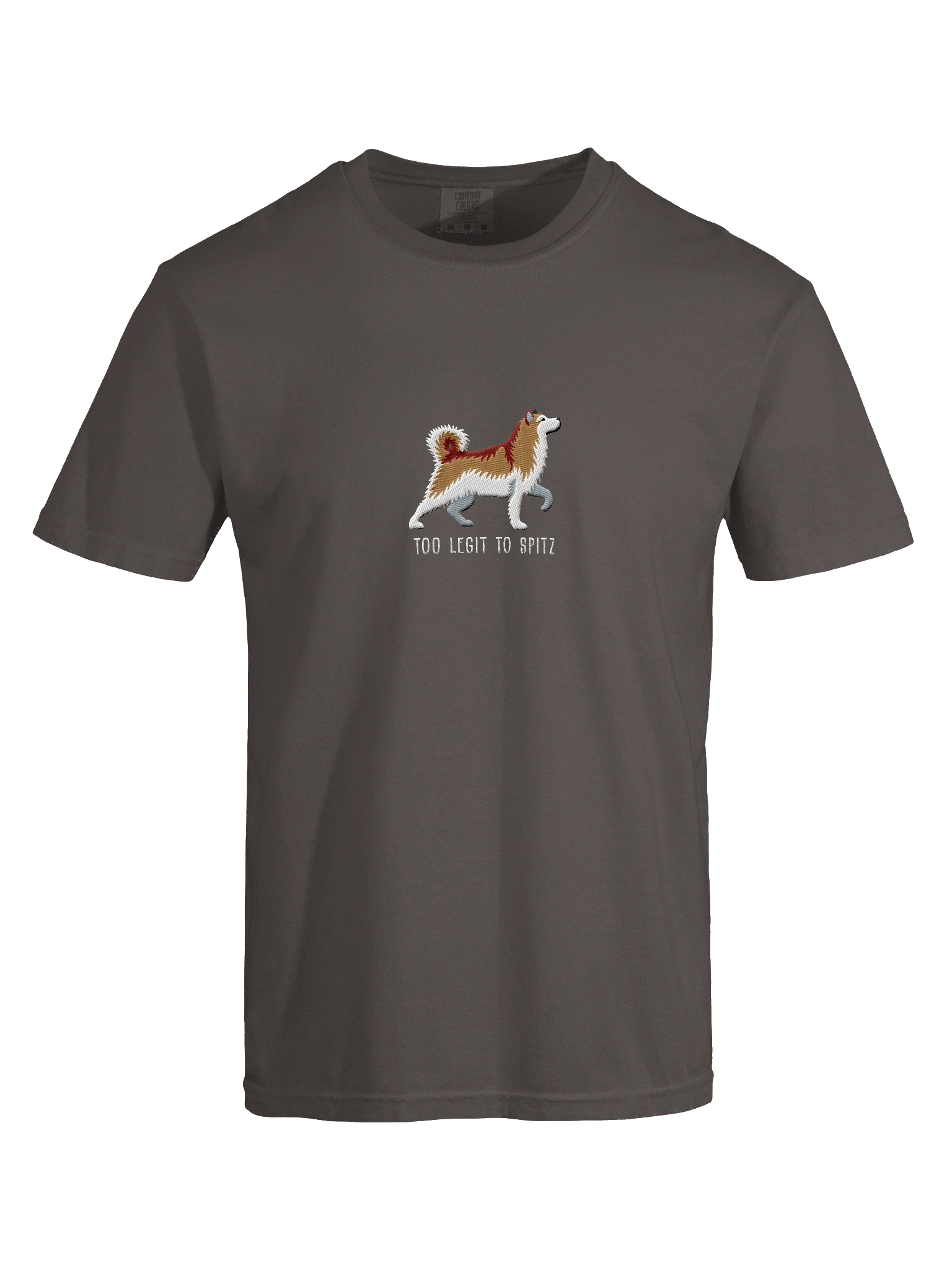 Too Legit to Spitz T-Shirt(Embroidered) of an Alaskan Malamute(Brown) product image (39)