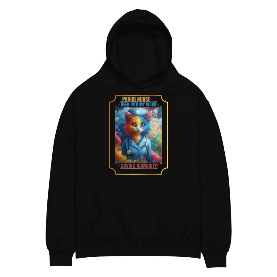 Proud Nurse Cat Premium Hoodie product image (2)