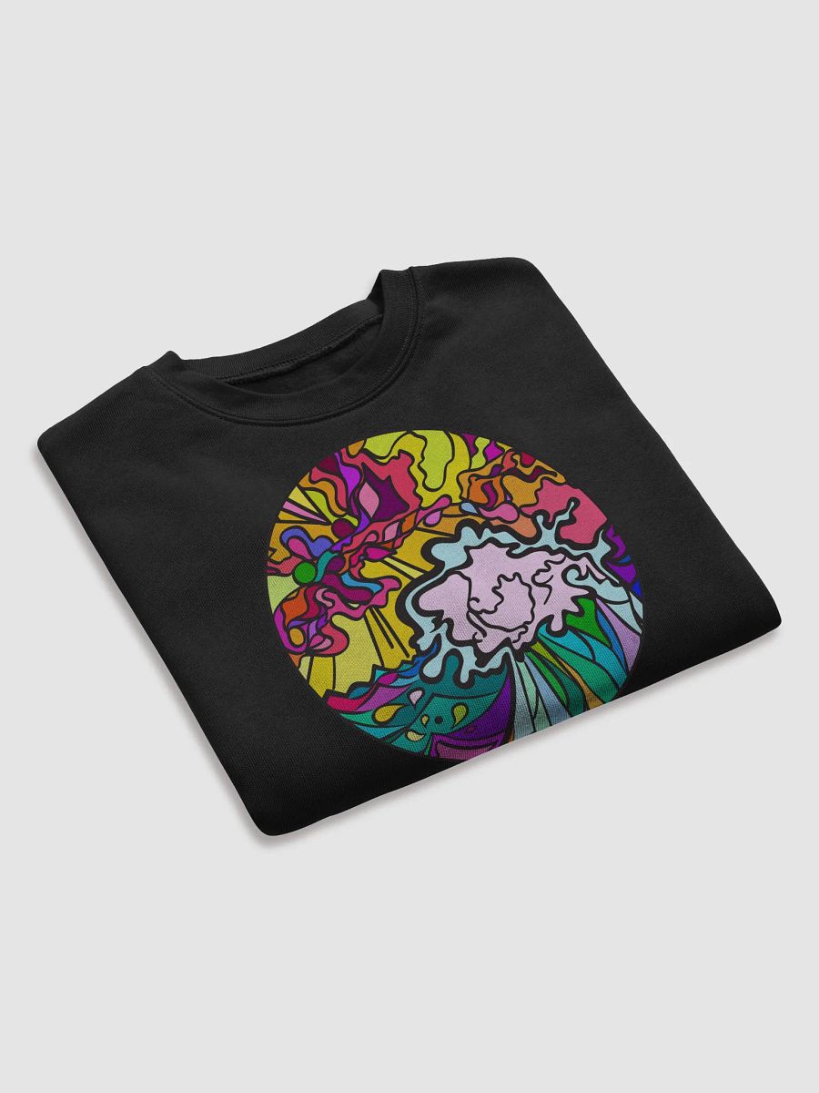 Swirling Sunset Women's Fleece Crop Sweatshirt - Wave at Sunset product image (21)