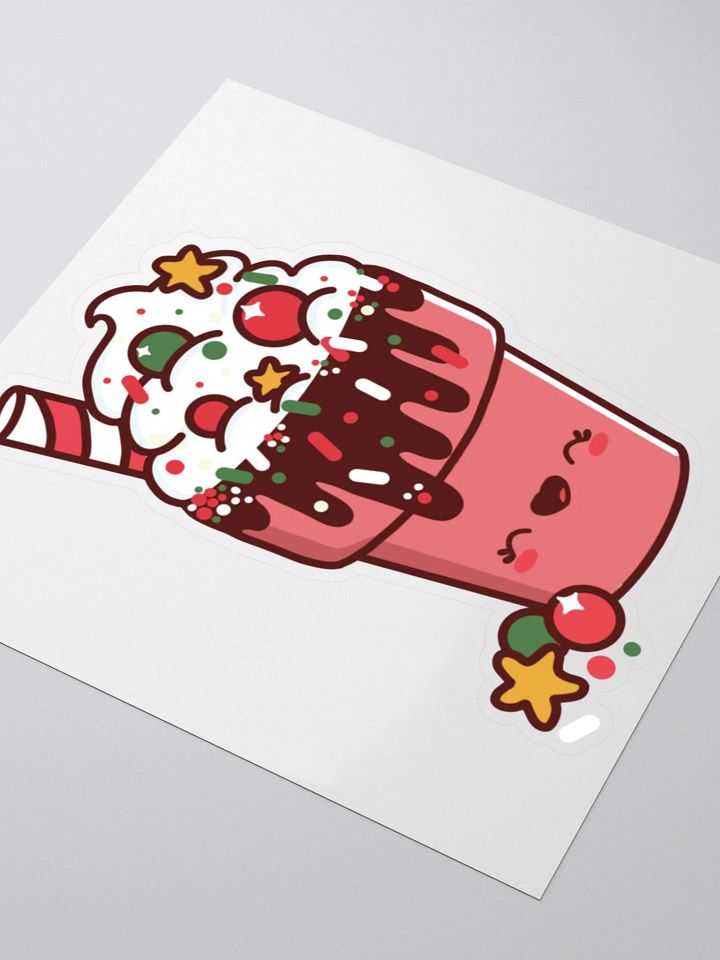 Cute Kawaii Hot Chocolate Kiss Cut Sticker product image (2)
