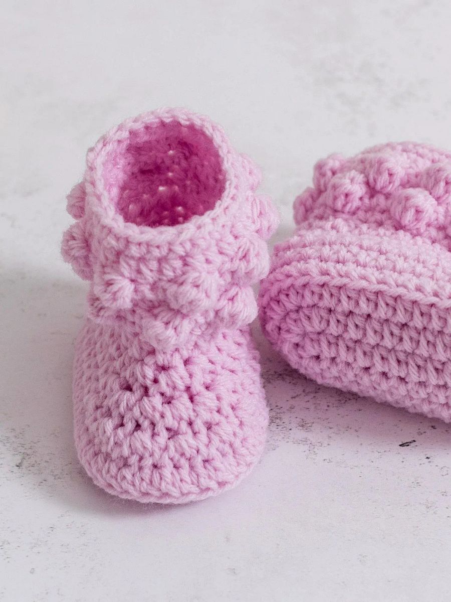 Crochet Pattern: Bobble Baby Booties product image (9)