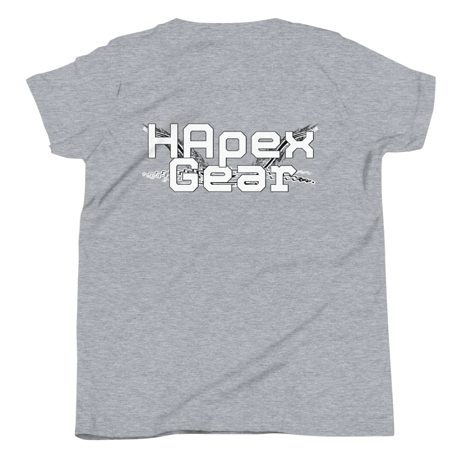 Youth Short Sleeve T-Shirt - Embroidered - White HApex Gear Black Logo product image (9)