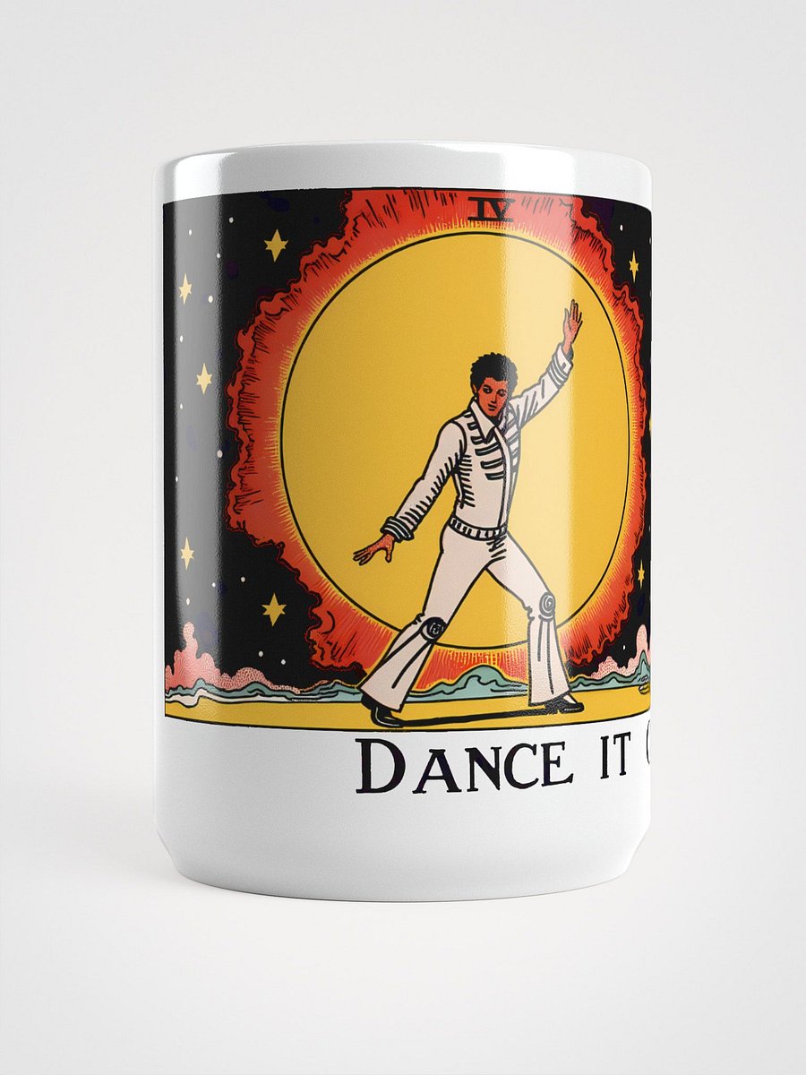 Cosmic Dance Tarot Card | 'Dance It Off' Sun & Stars Print Glossy Mug product image (5)