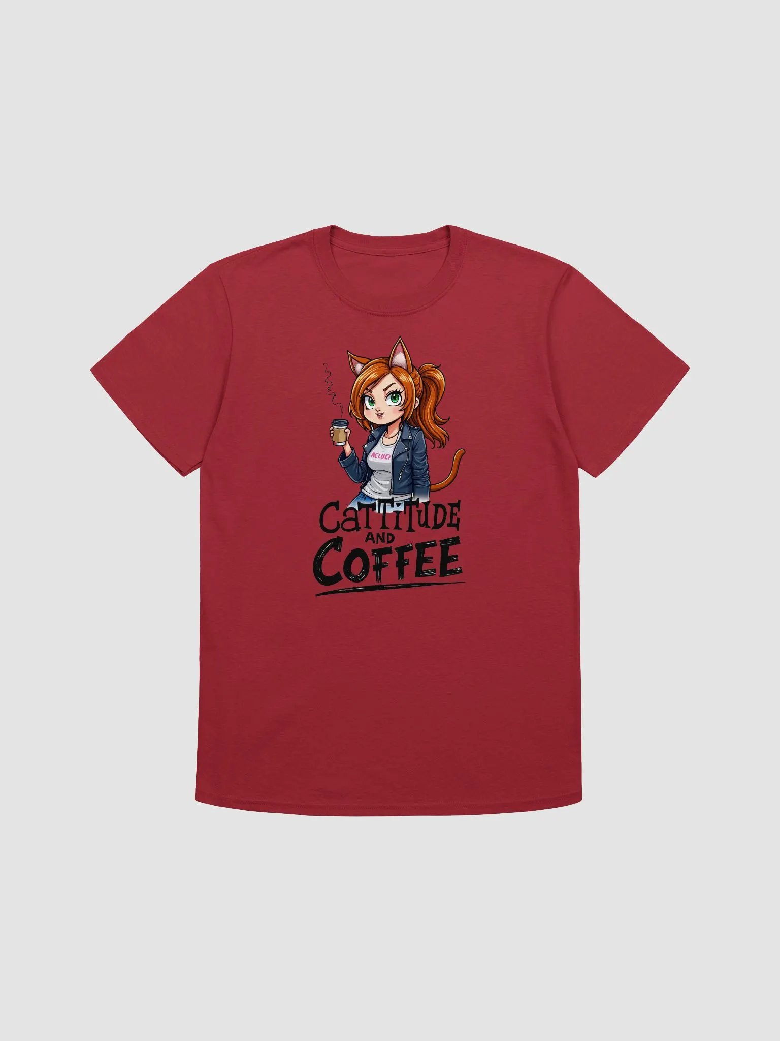 Cat-Titude and Coffee Unisex T-Shirt product image (4)