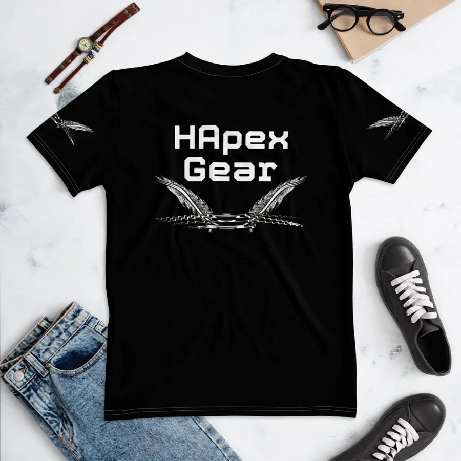 White HApex Gear White Logo Cancer Awareness Orange Ribbon. Black Women's Crew Neck T-Shirt product image (5)