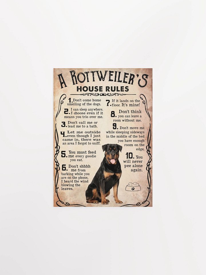 Rottweiler's House Rules Poster product image (2)