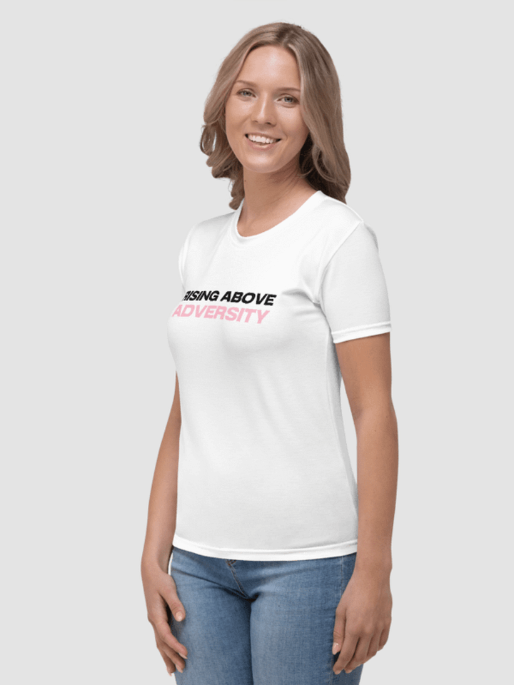 Breast Cancer Awareness: Rising Above Adversity T-Shirt - White product image (2)