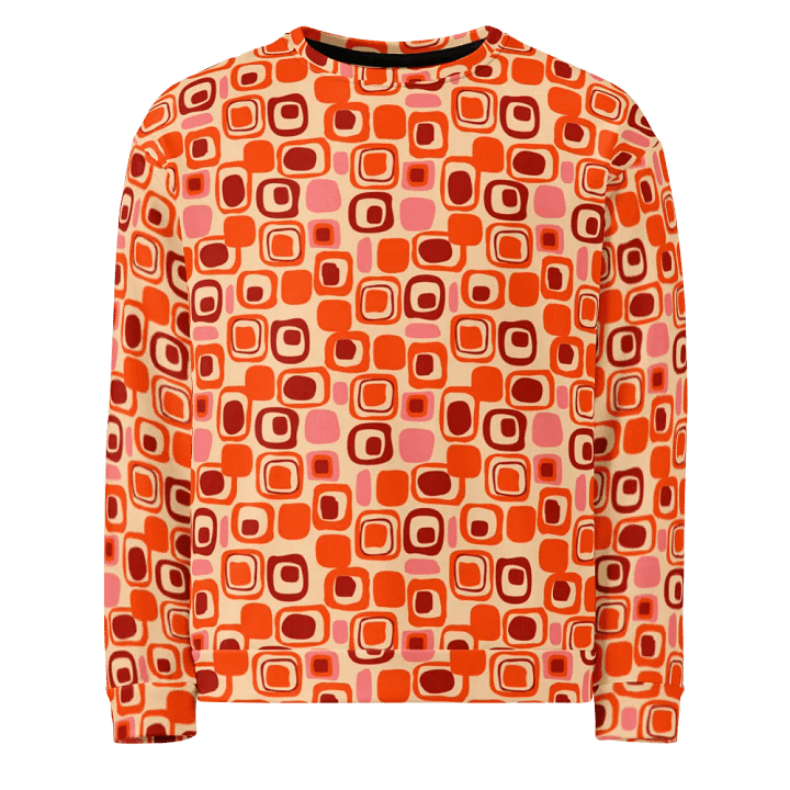 Mid-Century Pattern Orange Sweatshirt product image (2)